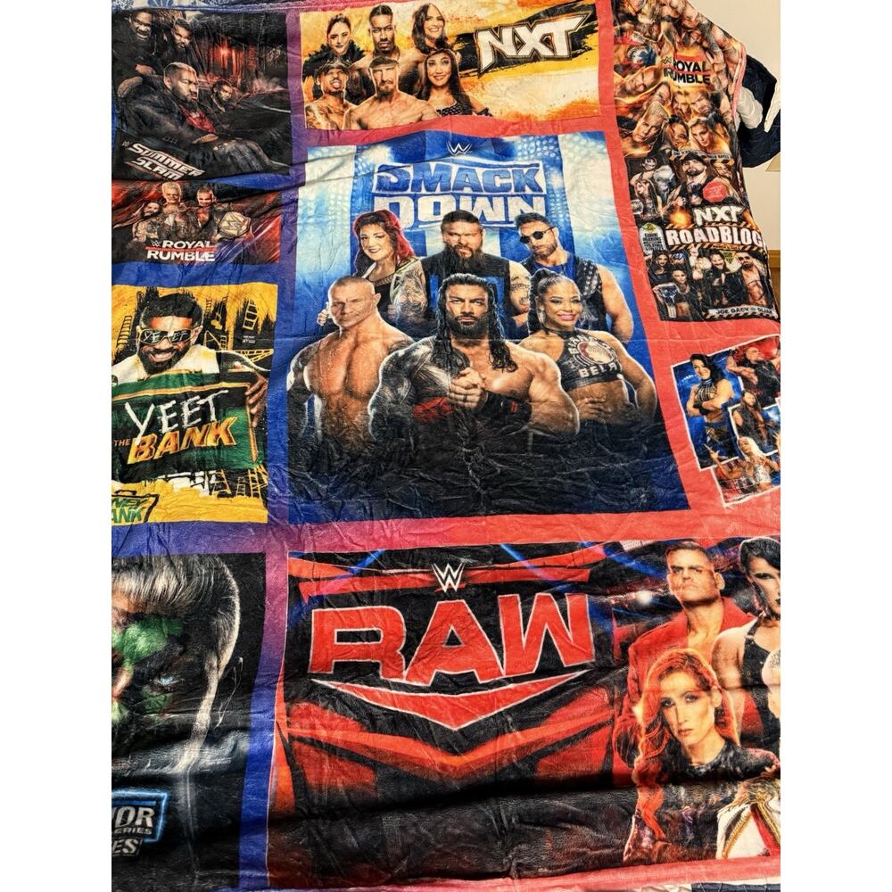 Pro Wrestling Inspired Flannel Blanket Soft Cozy Fan Throw Gift